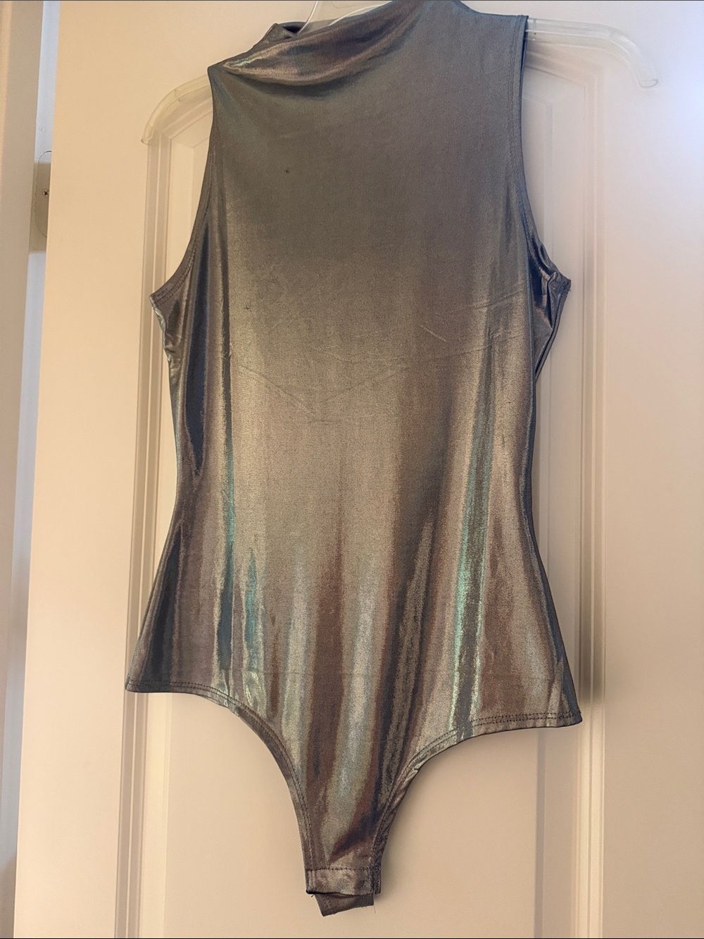 Windsor Metallic Silver Sleeveless Bodysuit